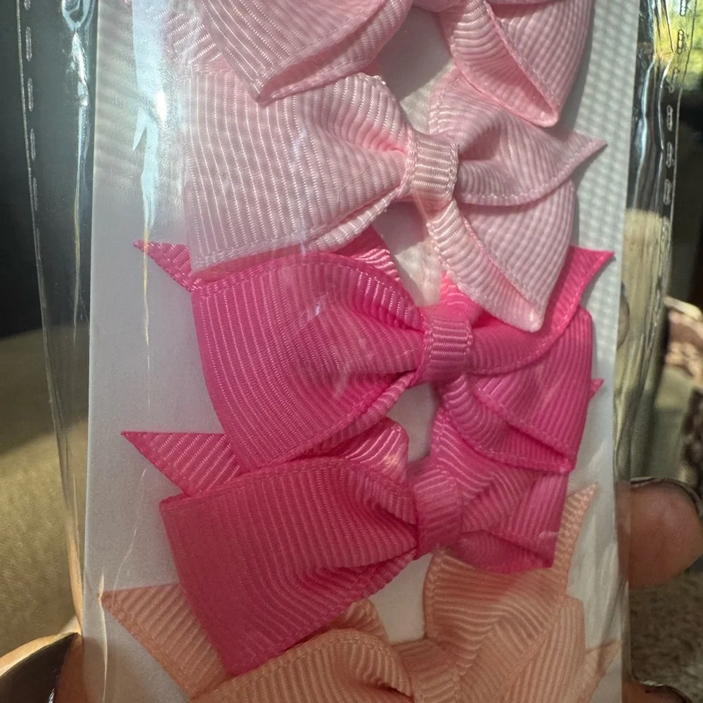 10 Colorful Bow Hair Clips Set for Kids , great gift